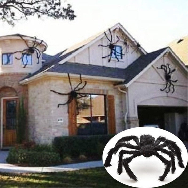 Creepy Crawly Giant Black Spider Halloween Decor