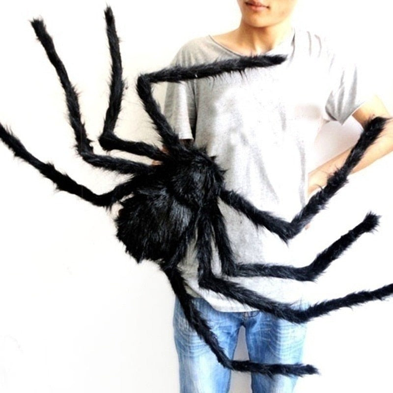 Creepy Crawly Giant Black Spider Halloween Decor