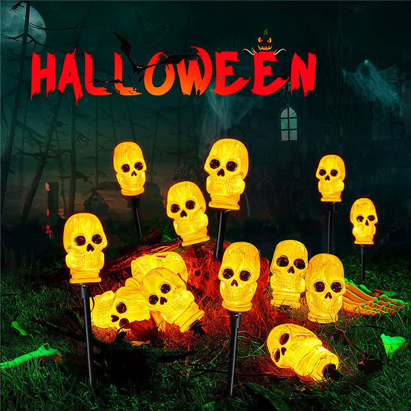 Ghoulish Glow Skull Pathway Lights