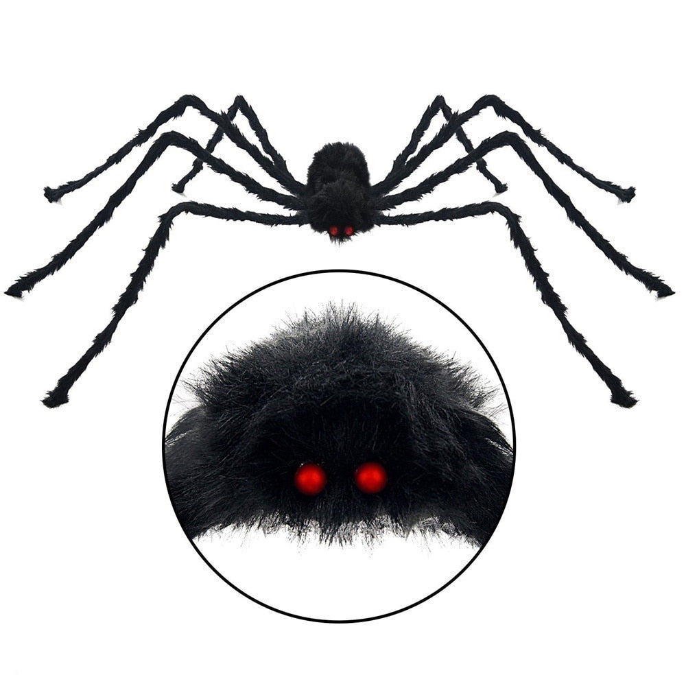 Creepy Crawly Giant Black Spider Halloween Decor