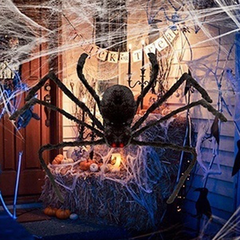 Creepy Crawly Giant Black Spider Halloween Decor